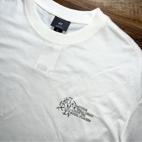 H&M “Nature Will Lead You To Good Places” Loose Fit Graphic T-Shirt, Size L - Picture 7 of 10
